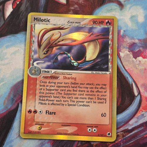 Pokemon TCG Milotic 5/101 EX Dragon Frontiers Reverse Holo Rare EN Vintage Card