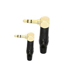 Replacement TRS Male Plug 3 Pole Right Angle 3.5mm Solder Type DIY Audio Cable