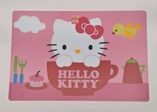 Hello Kitty Table Place Mat By Sanrio Kitty In Teacup - Girls Pink Cute Fun Hello Kitty Table Place Mat By Sanrio Kitty In Teacup - Girls Pink Cute Fun