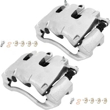 cciyu 18B5054 18B5055 Front Left & Right Brake Calipers With Bracket For Chrysle