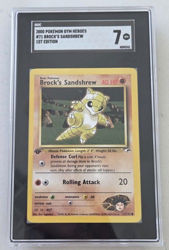Brock's Sandshrew (1st Edition) graded SGC 7 for sale on eBay