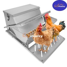 Weatherproof Poultry Feeder, 20lb Galvanized Steel Automatic Chicken Feeder