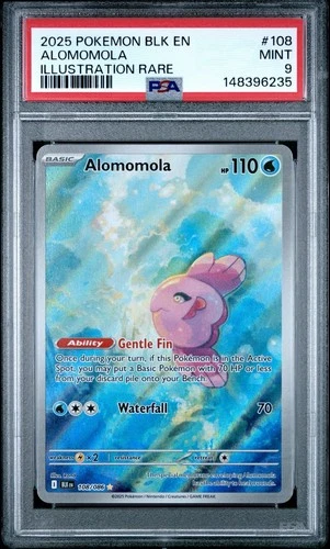 Alomomola - 108/086 - Black Bolt - Illustration Rare - PSA 9 MINT