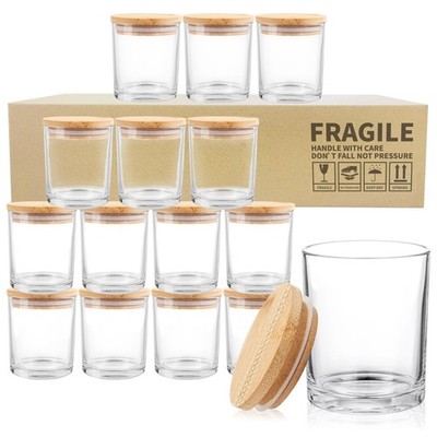 SUPMIND 15 Pack Glass Candle Jars, 7oz Clear 7 fl.oz (15Pcs), 