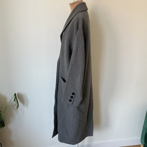 IRO Shepard Double Breasted Virgin Wool Gray Oversized Over Coat EUC FR 36/US 4 - Picture 2 of 12