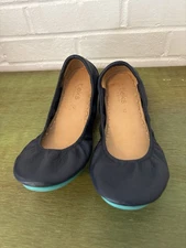 Tieks Women's Blue Leather  Ballet Flats Size 12 Shoes
