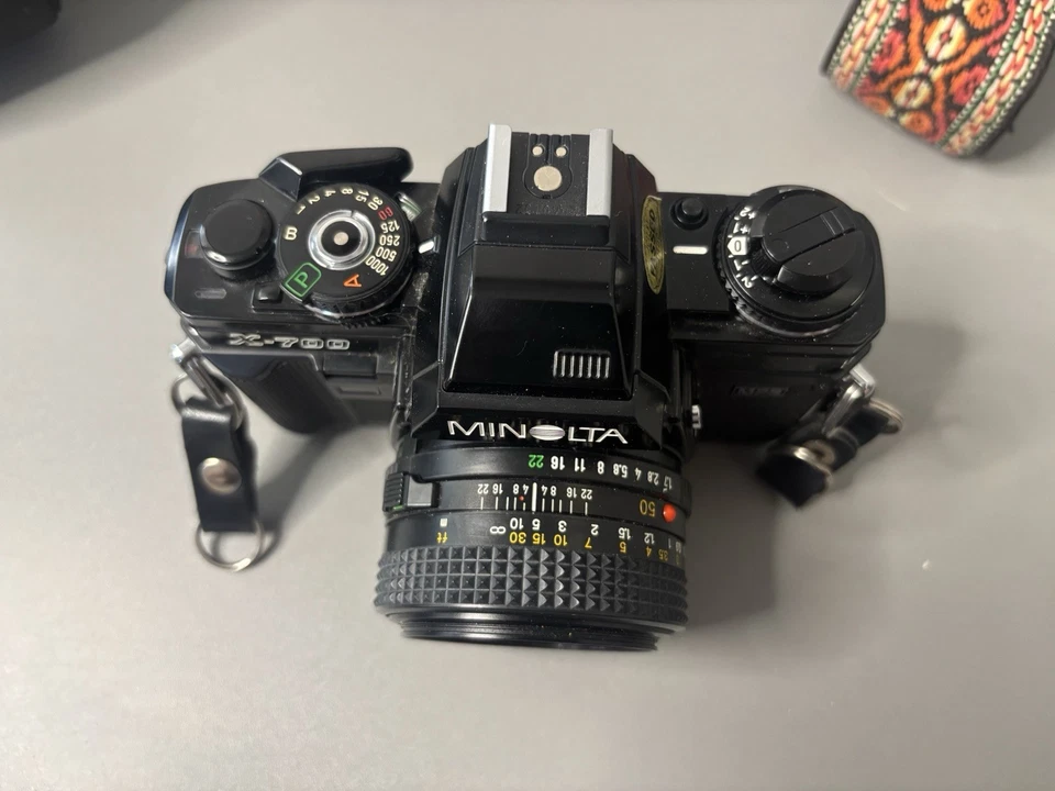 Cámara fotográfica MINOLTA X-700 MPS SLR 35 mm MC 50 mm f/1,7 ¡Juego de lentes usado en excelente estado! Foto 4 de 4