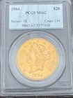 1904 $20 Liberty Head Double Eagle Gold Coin PCGS MS 62 Philadelphia