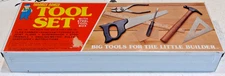 Vintage 1977 Skil-Craft Handy Andy No. 140 Tool Box Partial Set + Extra Tools