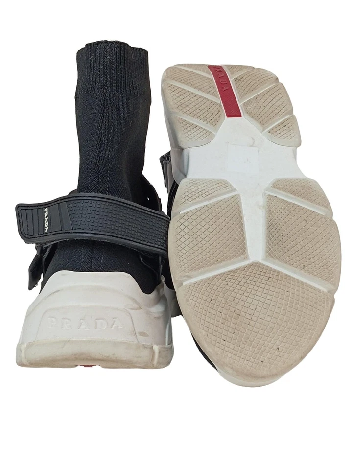 PRADA Botas deslizantes Mujeres Botines Talla EU 38 negro look casual - Imagen 2 de 4