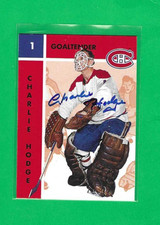 CHARLIE HODGE (D) 1995-96 PARKHURST '67-68 ORIGINAL SIX CANADIENS AUTOGRAPH CARD