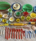 Vintage Assorted Doll Child Toy Dishes Plastic Banner Ideal Amsco Doll-E 90+ Pcs — photo 3