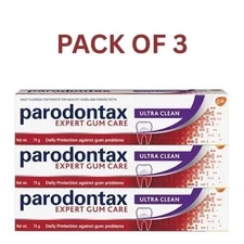 Parodontax Ultra Clean Toothpaste 75g x 3 | Gum Care & Fresh Clean Breath