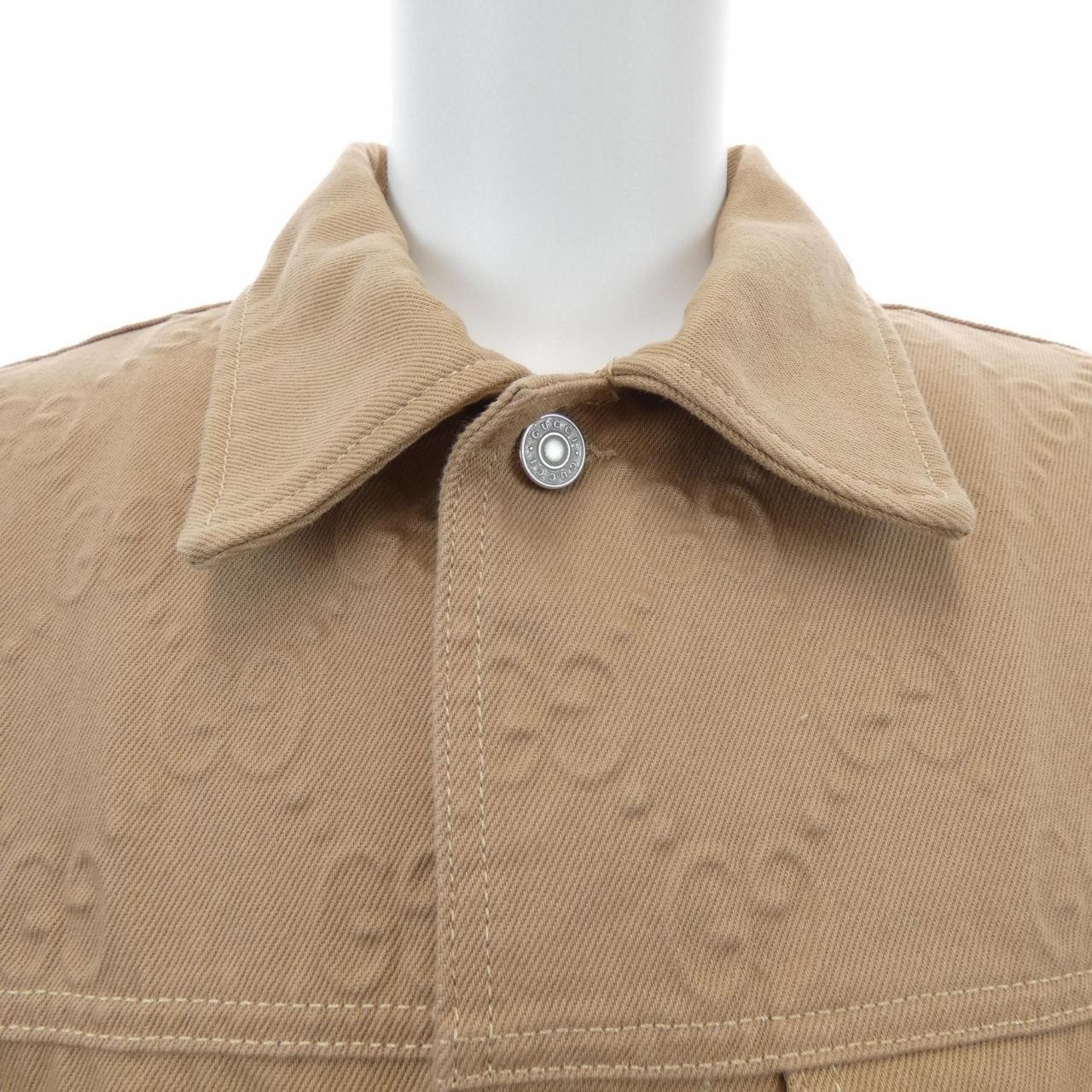 Authentic Gucci GG pattern denim jacket 766128 XD… - image 5