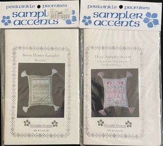 4xXstitch KIT: PERIWINKLE PROMISES Snow Acorn Rose Hope Mini Samplers GS59