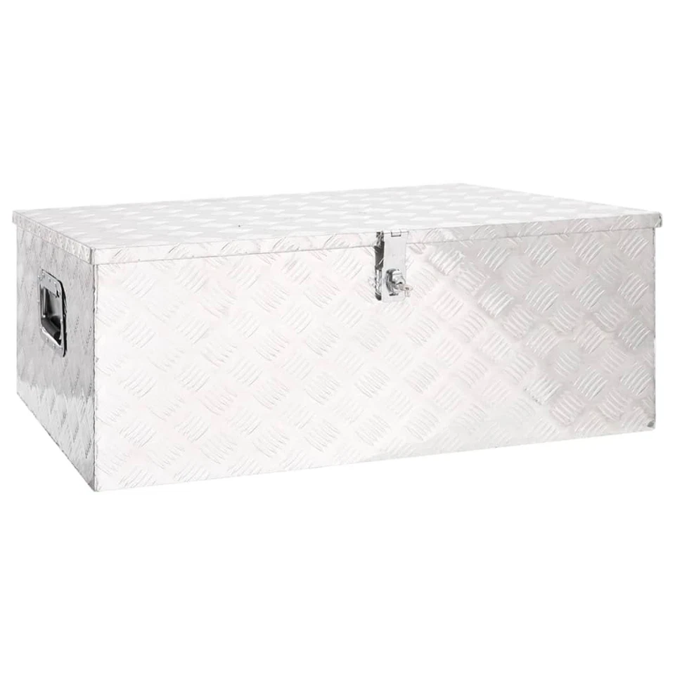 Aluminium Box Trapezoid Storage Chest Trunk Organiser Toolbox Belt Box vidaXL - Image 3 of 4