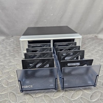 HIPCE One Touch Mini DV Aufbewahrung Schublade Automatisch Öffnen 20 Kapazitäten Box Retro Silber