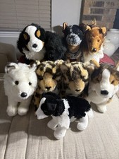 Douglas Cuddle Toy Lot Dogs & Leopard Pre-own...