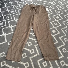 A New Day Women's Brown Straight Trouser Pants Back Elastic Waist Sz XS
