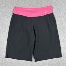 VTG 90s Nike Sz M Athletic Shorts Pull On Stretch y2k Activewear Yoga