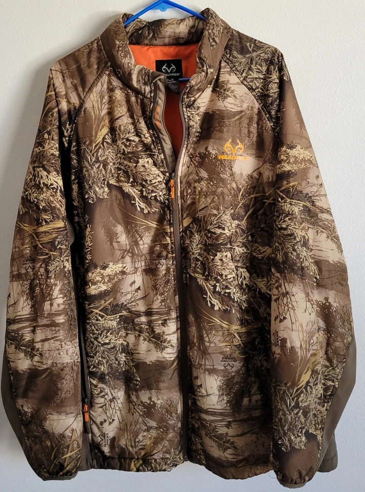 Men's 2xl Realtree Camouflage Lightweight Windbreaker Size 2XL Zipper - Image 2 of 4