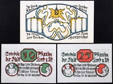 LORCH 1920 "Lorcher Wine" Complete Series German Notgeld Hessen