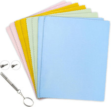 8-Pack Microfiber Cleaning Cloths, 6x7 Inch for Glasses  Screens