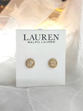  🎄💛 Christmas Deal💛🎄✨Lauren Ralph Lauren Gold Tone LRL Logo Stud Earrings✨BN