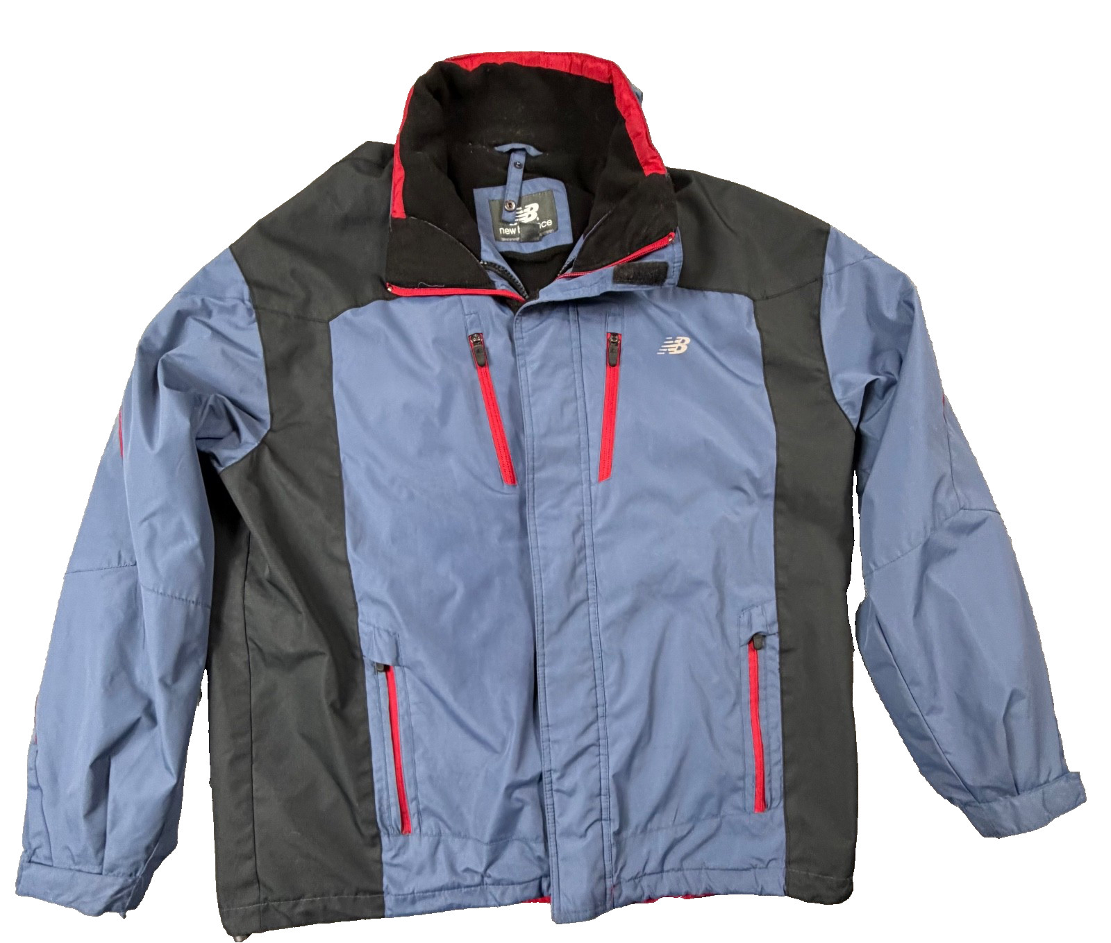 Vintage New Balance Outdoor Winter Jacket Blue/Blk/Red Y2K 90's Fleece lined Ski