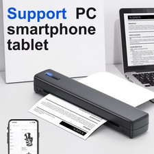 A4 Inkless Thermal Printer Portable Wireles Printer for Travel Home Office-D810B