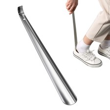 Shoe Horn Long Handle for Seniors,16.5" Metal Shoehorns 42cm, Silver