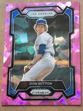 2024 Panini Prizm #56 DON SUTTON Pink Cracked Ice Los Angeles Dodgers 