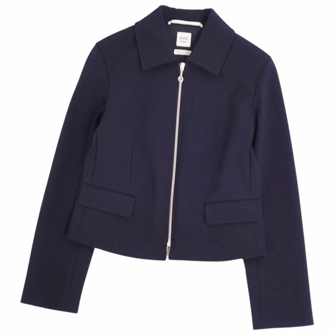 HERMÈS Giacca Hermes 24SS cropped corta lunghezza zip capospalla donna 36 usata MOLO 0