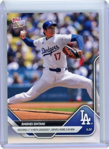 2025 Topps Now Shohei Ohtani Records 1st K With Dodgers #338