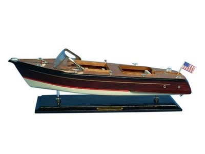Wooden Chris Craft Runabout Model Speedboat 20''
