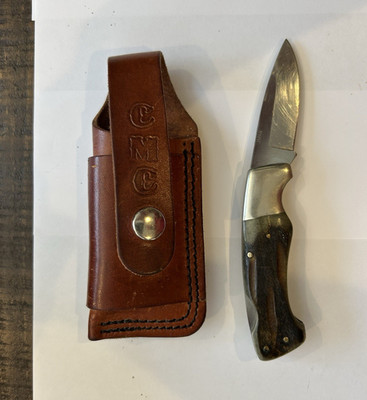 Frost Cutlery Stinger II Lockback Pocketknife Bone Handle SS 1987 Sheath