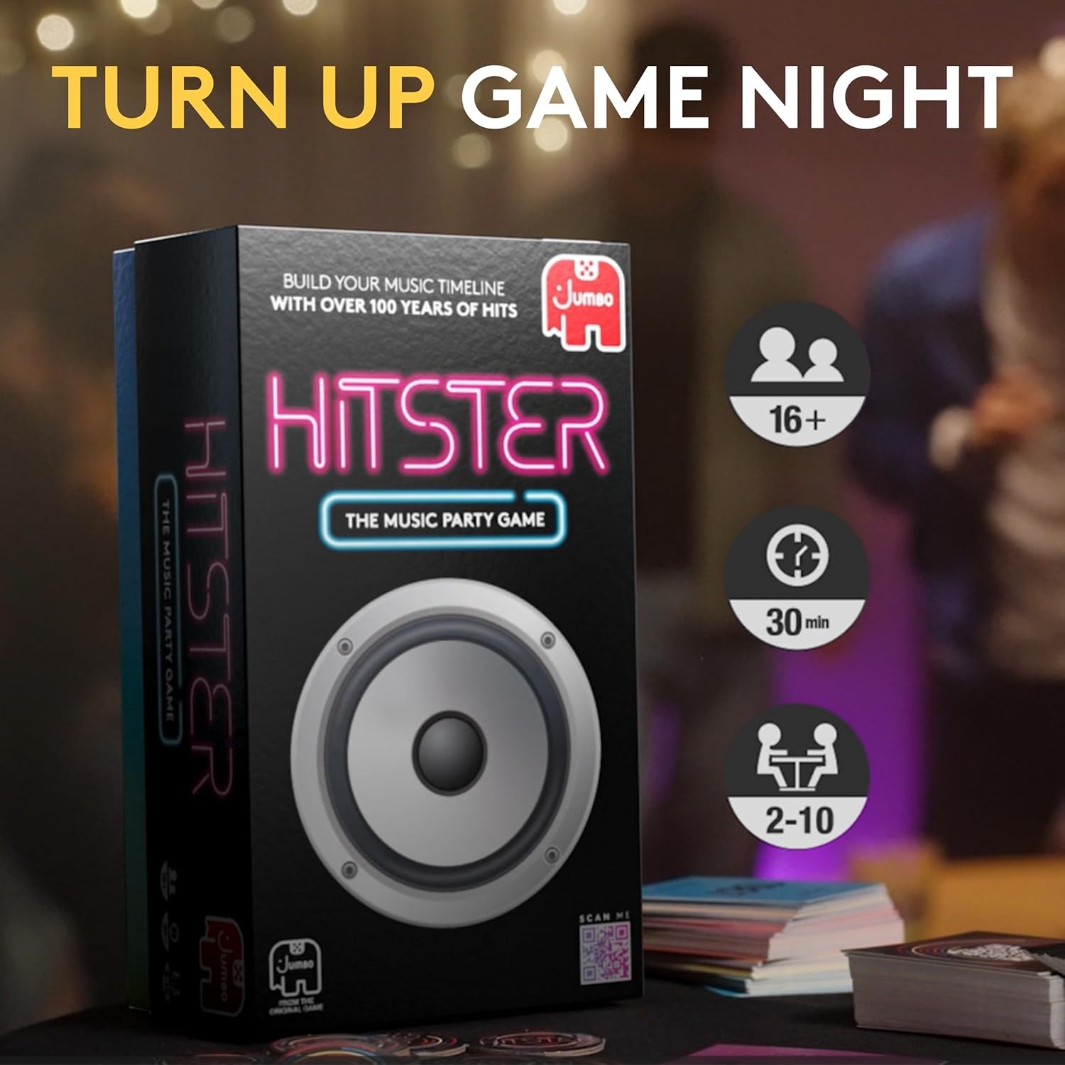 Hitster -Music Party Board Game, Card Game, 300 plus Iconic 