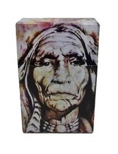 RYO Native American Reg. King Size Push-N-Open Plastic Black Cigarette Case