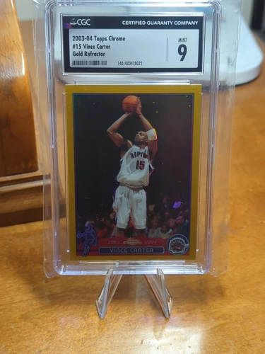 2003-04 Topps Chrome Gold Refractor /99 Vince Carter #15 CGC 9 MINT CSG HOF 💎🔥