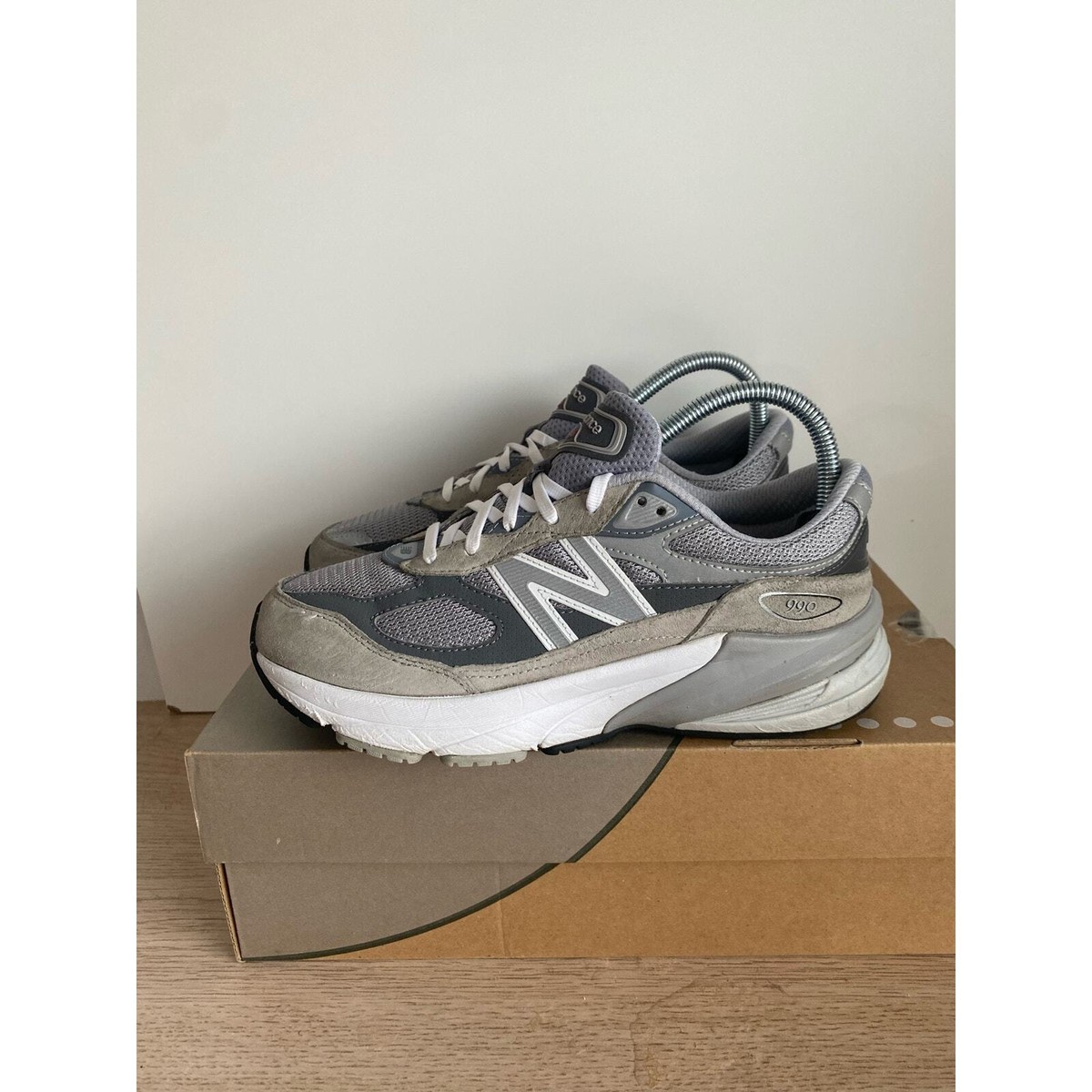 New Balance 990 V6 Grey/White Sneakers GC990GL6- SZ 6 Y- 7.5 W | eBay