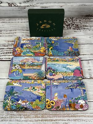 Jason Vintage Cork Coasters New Zealand Australia Sydney Opera House Lot Of 6