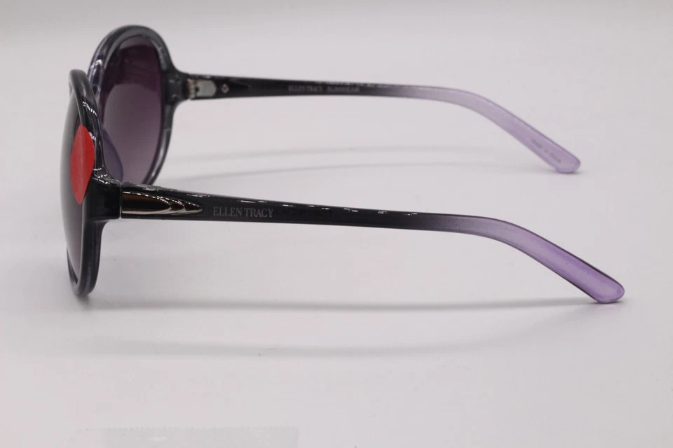 ELLEN TRACY ET 536-3 CLEAR PURPLE GRADIENT AUTHENTIC FRAMES SUNGLASSES 58-18 - Image 3 of 4
