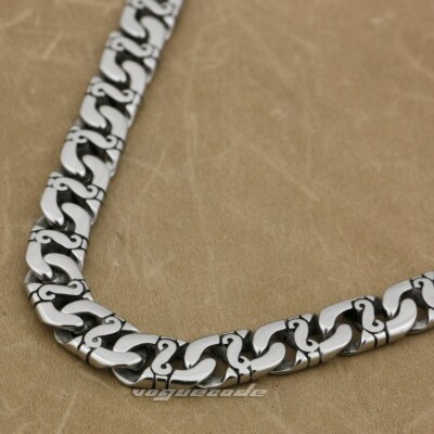 Biker Link Chain Stainless Steel Necklace Punk Jewelry 5A023NA 18