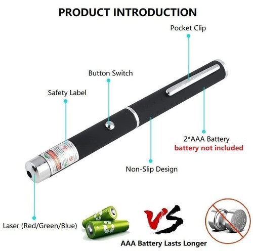 3 Packs 900Mile Laser Poin ter Pen Green Blue Red Light Visible Beam Lazer - Picture 8 of 14