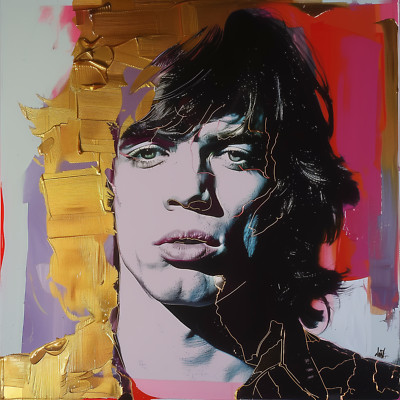 Mick Jagger Warhol Style 24x24 Giclée Art Print Ltd 1/25 Signed COA Rombley V70