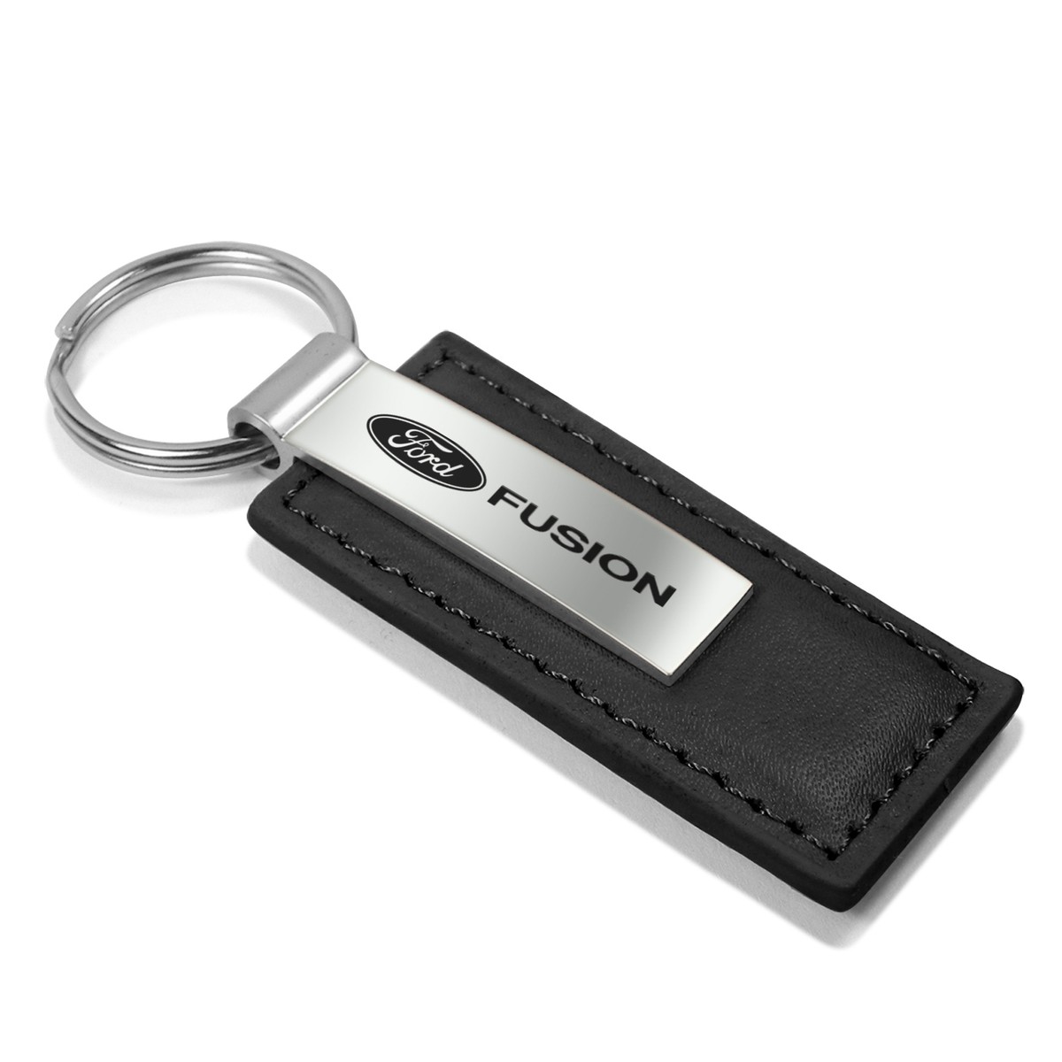 Ford Fusion Black Leather Key Chain Keychain, Official