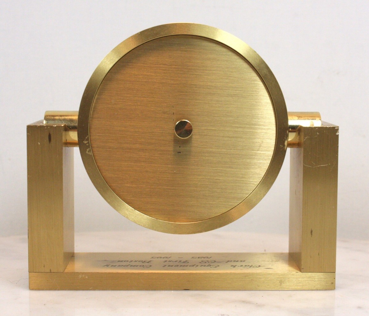VTG TIFFANY & CO. Brass Swiss Made Quartz Desk Clock. Modern