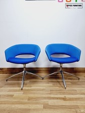 Set of Two Blue Verco Visitor Chairs Office Furniture *FREE DELIVERY*