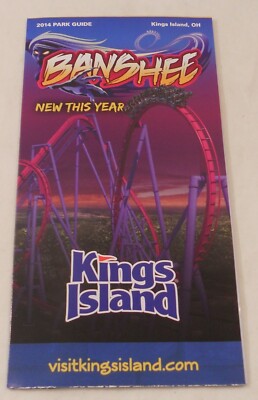 2014 Kings Island Amusement Park Brochure Map Guide Pamphlet Banshee