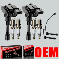 Brand 2X OEM Ignition Coil & Spark Plug & Wires For Suzuki Swift Esteem L4 UF280